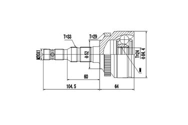 DYNAMATRIX DCV844004 Комплект ШРУСа | перед | - 1