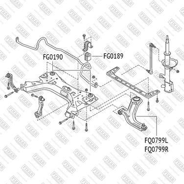 FIXAR FG0189 Втулка стабилизатора переднего | перед | - 2