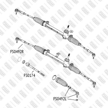 FIXAR FS0492L Наконечник рулевой тяги левый | лев | - 2