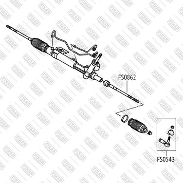 FIXAR FS0543 Наконечник рулевой тяги левый/правый | лев | - 2