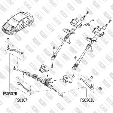 FIXAR FS0502R Наконечник рулевой тяги | Прав | - 2