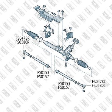FIXAR FS0580L Наконечник рулевой тяги левый | лев | - 2