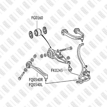 FIXAR FQ0340R Рычаг подвески передний нижний правый | перед прав | - 2