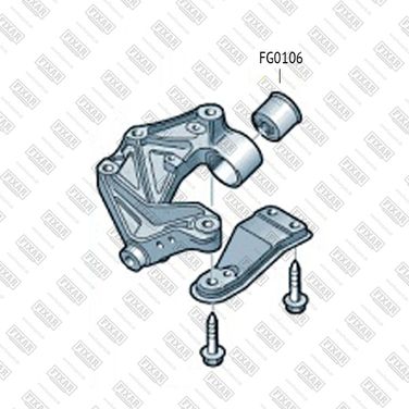 FIXAR FG0106 Сайлентблок задний переднего рычага без кронштейна | перед прав/лев | - 2