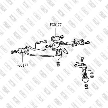 FIXAR FG0177 Сайлентблок рычага | зад | - 2