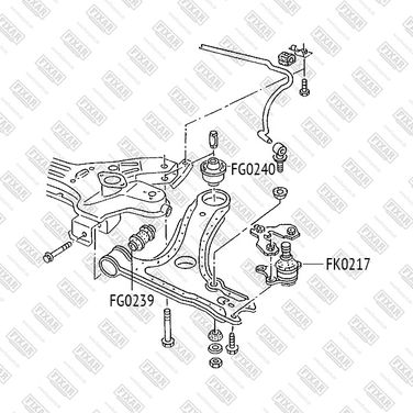 FIXAR FG0239 Сайлентблок рычага | перед | - 1