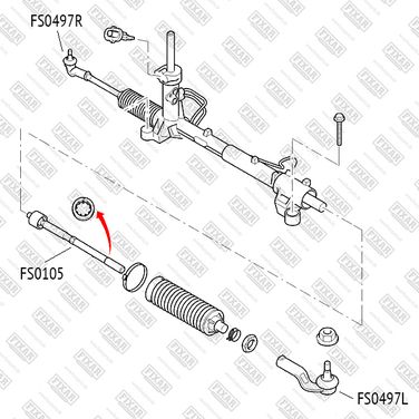 FIXAR FS0105 Тяга рулевая левая/правая | перед лев | - 2
