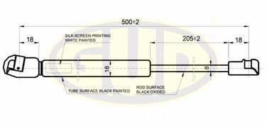 GUD GGS020116 Амортизатор багажника audi A3 (8l) 09/96-08/00 420 - 1