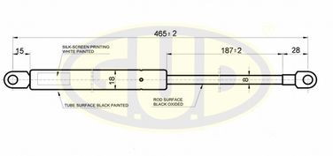 GUD GGS010111 Амортизатор капота audi 100 (a4, C3) 04/85-12/90 3 - 1