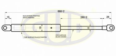 GUD GGS010109 Амортизатор капота audi 80, 80 quatro (8c,b4), 80 - 2