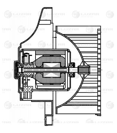 Luzar LFh 08A0 Э/вентилятор отоп. для а/м Kia Spectra (00-) (тип Dowoon) - 3