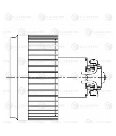 Luzar LFh 1093 Э/вентилятор отоп. для а/м Volvo xc90 (02-)/s60 (00-)/s80 (98-) - 3