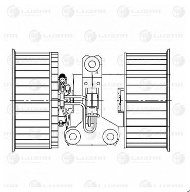 Luzar LFh 26E5 Э/вентилятор отоп. для а/м BMW X5 (e53) (00-)/Land Rover Range Rover III (02-) - 3