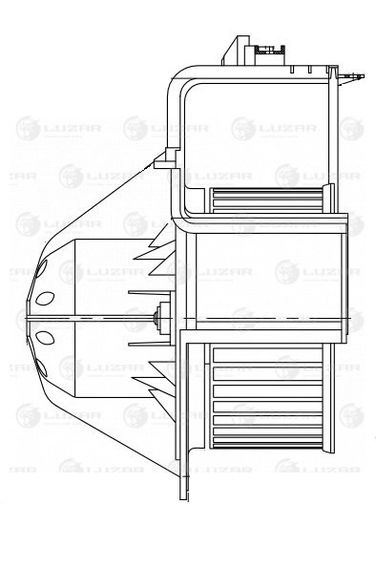 Luzar LFh 26E7 Э/вентилятор отоп. для а/м BMW X5 (e70) (06-)/x6 (e71) (08-) - 3
