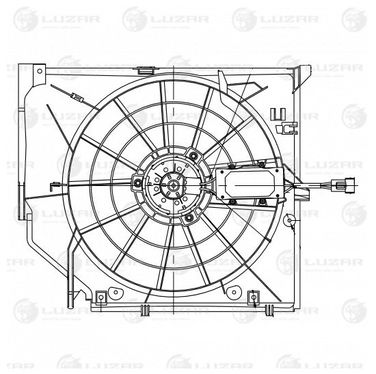 Luzar LFK 26118 Э/вентилятор охл. с кожухом для а/м BMW 3 (e46) (98-) - 3