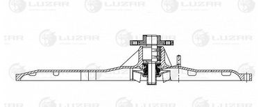 Luzar LWP 1935 Насос водяной (с металл.прокладкой) для а/м Toyota Camry (07-)/Lexus RX II (03-) 3.5i - 3