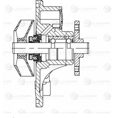 Luzar LWP 20Z6 Насос водяной для а/м Peugeot 308 (07-)/Citroen C4 (10-) 1.4i/1.6i - 3