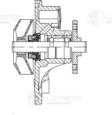 Luzar LWP 20Z6 Насос водяной для а/м Peugeot 308 (07-)/Citroen C4 (10-) 1.4i/1.6i - 4