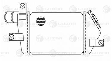 Luzar LRIC 1148 ОНВ (радиатор интеркулера) для а/м Mitsubishi l200 (06-)/Pajero Sport (08-) 2.5td - 3