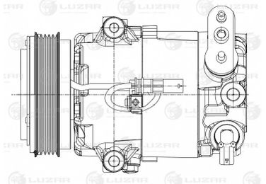 Luzar LCAC 2131 Компрессор кондиц. для а/м Opel Astra j (09-) 1.4t - 3