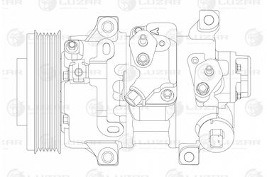 Luzar LCAC 19D4 Компрессор кондиц. для а/м Toyota Corolla (07-)/Avensis (09-)/Auris (09-) - 3