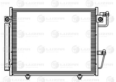 Luzar LRAC 11189 Радиатор кондиц. с ресивером для а/м Mitsubishi Pajero IV (06-) - 3