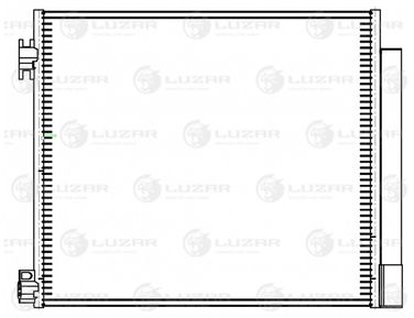 Luzar LRAC 14EA Радиатор кондиц. с ресивером для а/м Nissan Qashqai II (13-) - 3