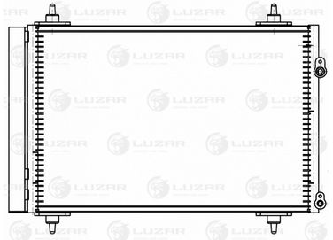Luzar LRAC 20GH Радиатор кондиц. с ресивером для а/м Peugeot/Citroen 308 (07-)/c4 (10-) - 3