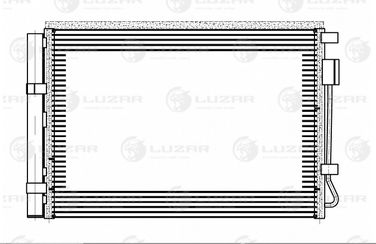 Luzar LRAC 08L5 Радиатор кондиц. с ресивером для а/м Hyundai Solaris II/Kia Rio v (17-) - 3