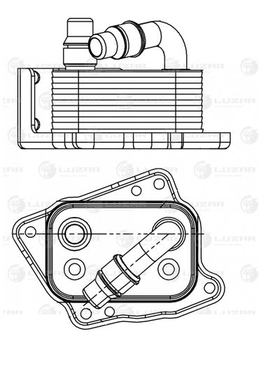 Luzar LOc 2667 Радиатор масл. для а/м BMW 3 (e46) (98-)/3 (e90) (05-)/x3 (04-) 1.6i/1.8i/2.0i  - 3