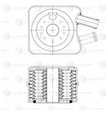 Luzar LOc 1828 Радиатор масл. для а/м VW Passat B5 (96-) 1.8i/2.0i/1.9TDi - 2