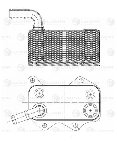 Luzar LOc 1811 Радиатор масл. для а/м VW Passat B6 (05-) 2.0FSi  - 3