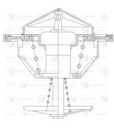 Luzar LT 03275 Термостат для а/м газ/камаз Евро-2 (обрезин. клапан) (82°с) - 2