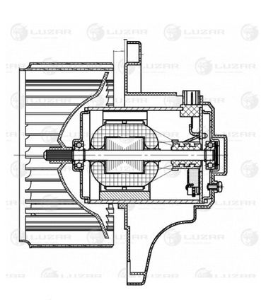 Luzar LFh 08E3 Э/вентилятор отоп. для а/м Hyundai Tucson/Kia Sportage (04-) - 3