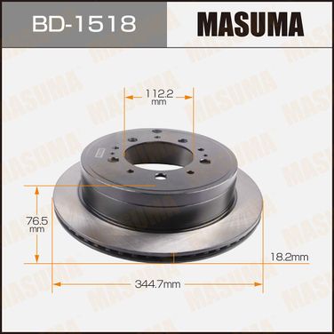 Masuma BD1518 Диск тормозной | зад | - 1