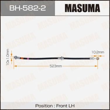 Masuma BH5822 Шланг тормозной Masuma bh-582-2 /front/ teana J32 LH | перед | - 1