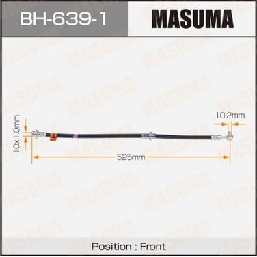 Masuma BH6391 Шланг тормозной Masuma bh-639-1 /front/ murano Z51 RH | перед | - 1