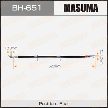 Masuma BH651 Шланг тормозной Masuma bh-651 T- /rear/ rx450h gyl15l | зад | - 1