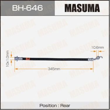 Masuma BH646 Шланг тормозной masuma N- /rear/ M37 Y51 | зад | - 1