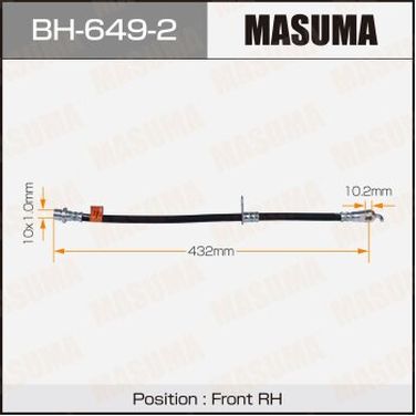 Masuma BH6492 Шланг тормозной masuma T- /front/ Land Cruiser, lx570/ vdj200l, urj201l LH | перед | - 1