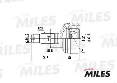 Miles GA20128 Шрус honda accord/civic 1.3-1.6 нар. - 1