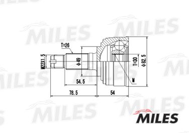 Miles GA20128 Шрус honda accord/civic 1.3-1.6 нар. - 3