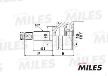 Miles GA20420 Шрус subaru legacy 1.6-2.2 92-00 нар. (Заменен на ga20419) - 3