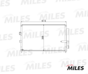 Miles ACCB046 Конденсер honda civic VII 1.4 Vtec Hybrid 05- - 3