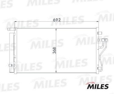 Miles ACCB013 Конденсер hyundai ix35 10-/kia sportage 2.0 10- - 1