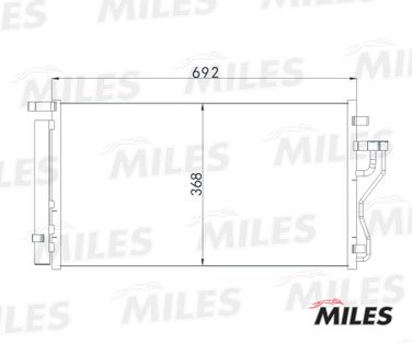 Miles ACCB013 Конденсер hyundai ix35 10-/kia sportage 2.0 10- - 3
