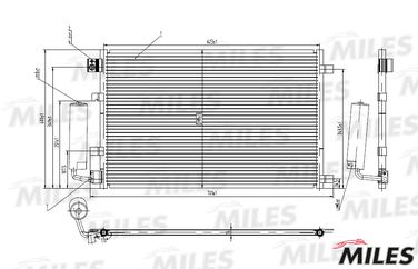 Miles ACCB026 Конденсер nissan qashqai 2.0 07- - 3