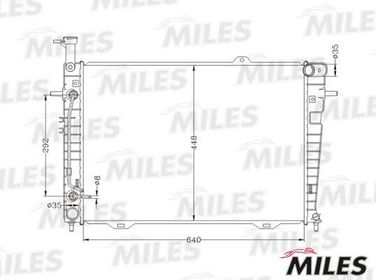 Miles ACRB352 Радиатор hyundai tucson / KIA sportage 2.0/2.7 06- паяный - 1