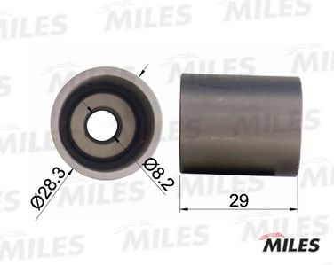 Miles AG02026 Ролик ремня ГРМ audi a3/4/6 G4 bora VW passat 1.6d/1.8t/1.9d - 2