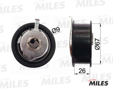 Miles AG02044 Ролик ремня ГРМ audi a4/vw golf/t4/passat 1.9d 90- - 2
